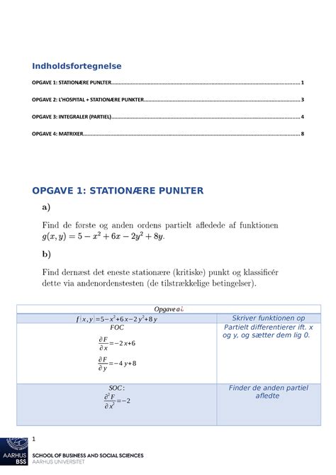 Eksamens Svar Til Eksamen Januar Indholdsfortegnelse Opgave
