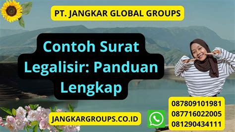 Contoh Surat Legalisir Panduan Lengkap Jangkar Global Groups