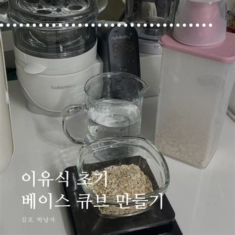 이유식 초기 베이비무브 토핑이유식 쌀 배죽 쌀 큐브 만들기 오트밀 큐브 만들기 네이버 블로그