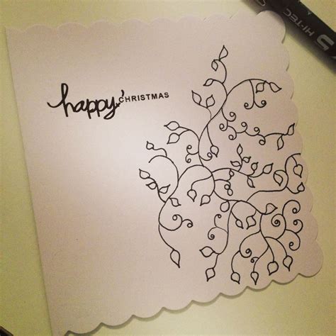 94 New Simple Christmas Drawings For Cards For Thanksgiving Day Photo