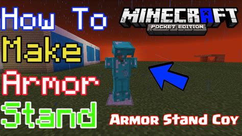 How To Make Armor Stand Minecraft Pe Youtube