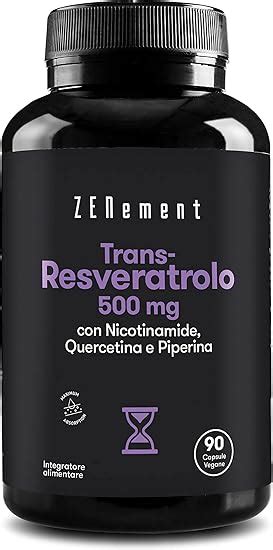 Resveratrolo Mg Capsule Vegane Con Nicotinamide Quercetina E