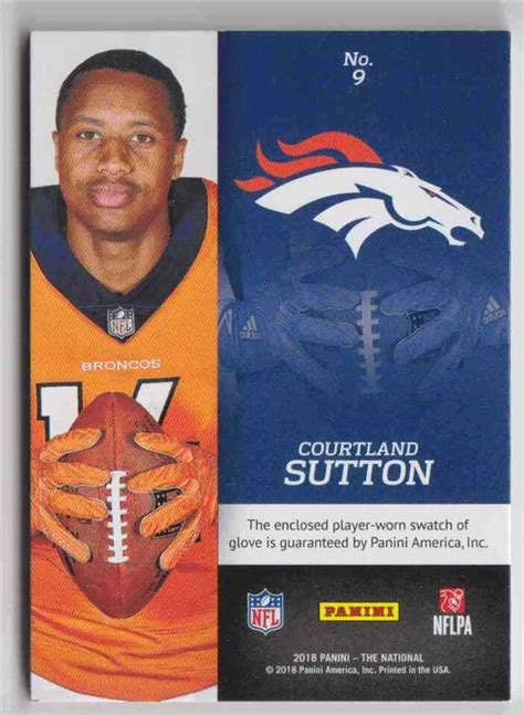 2018 Panini National Pyramids Courtland Sutton Rookie Glove 2 5 Denver