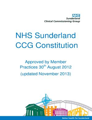 Fillable Online Sunderlandccg Nhs Nhs Sunderland Ccg Constitution