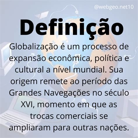 Webgeo net Geografia e História ao seu alcance Globalização Definição