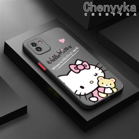 Chenyyka เคสปลอกสำหรับ Samsung A03 Core เคสกรณีการ์ตูนน่ารักคิตตี้แมว