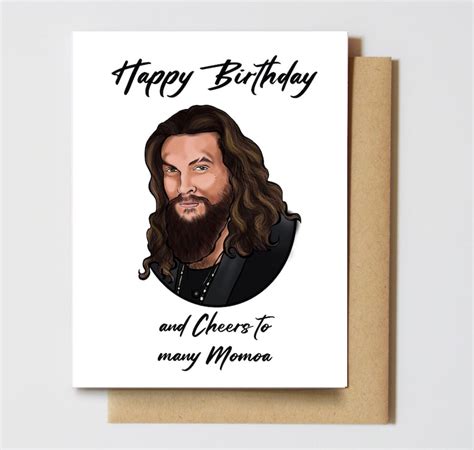 Jason Momoa Birthday Card And Many Momoa Birthday Greeting Etsy Ireland