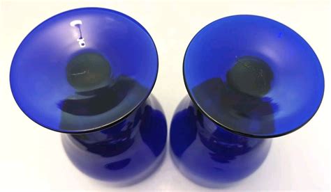 Beautiful Pair Late Victorian Cobalt Bristol Blue Glass Rummers Wine Glasses Ebay