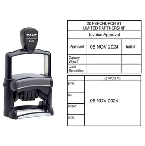 Trodat Date Stamp Self Inking X Mm Rectangle