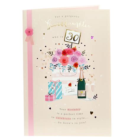 Buy 30th Birthday Card Gorgeous Granddaughter For Gbp 249 Card