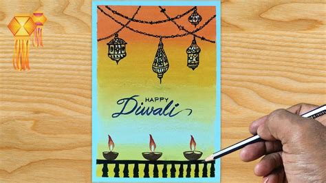 Beautiful Diwali drawing with Oil Pastel colours | Happy Diwali | Easy ...