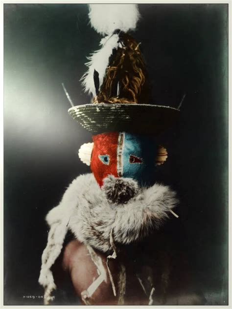 33 Colorized Photos Of Native American Masks From The Early 1900s