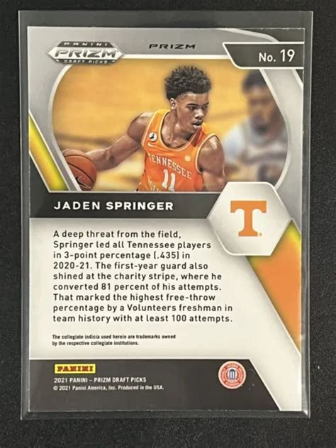 JADEN SPRINGER 2021 Panini Prizm Draft Picks Violet Vague RC 19 EUR 1