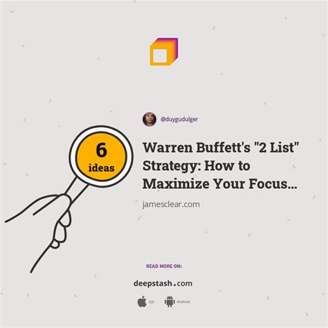 Warren Buffett S List Strategy How To Maximize Your Focus And