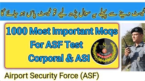 ASF Written Test Preparation 2023 ASF ASI Mcqs ASF Corporal Mcqs