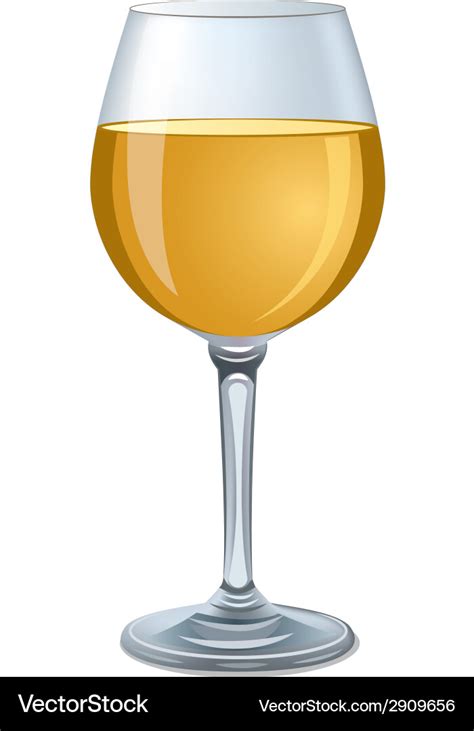 White Wine Glass Royalty Free Vector Image VectorStock