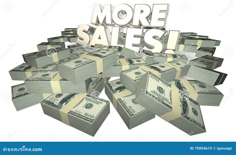 More Sales Selling Success Money Words Stock Illustration