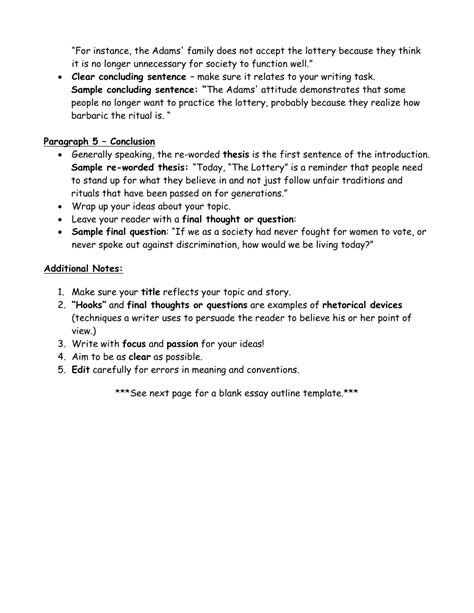 Sample Literary Analysis Essay Outline Download Printable Pdf Templateroller