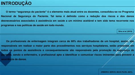 SOLUTION Slides Seguran A Do Paciente E O Processo De Enfermagem