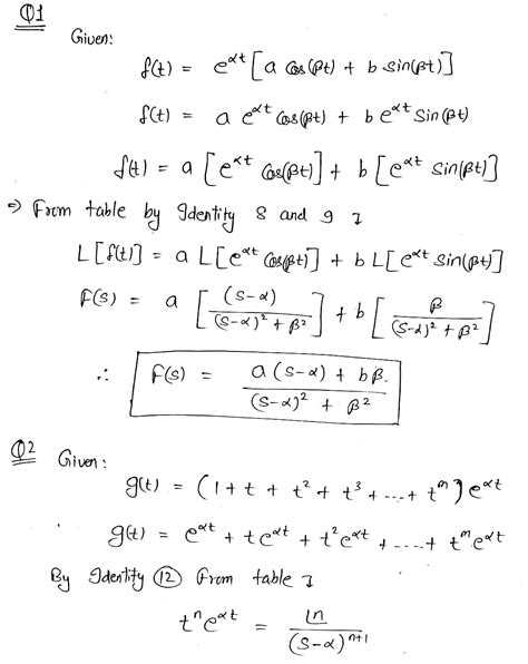 Solved Find The Laplace Transform Of The Function F T E T A