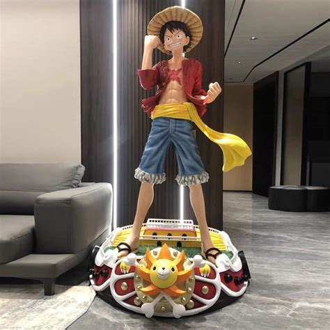 Japan Anime Figure One Piece Figure Fiberglass Luffy Statue Life Size