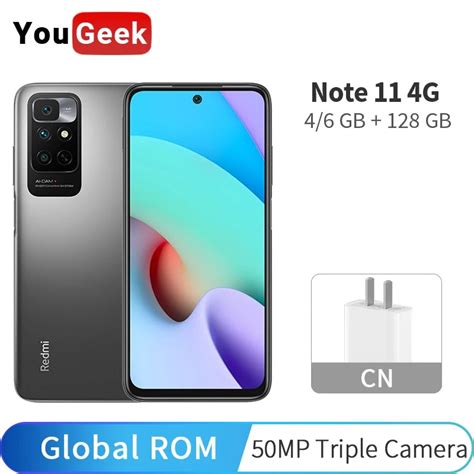 Global Rom Xiaomi Redmi Note 11 4g 46gb 128gb Mtk Helio G88 50mp