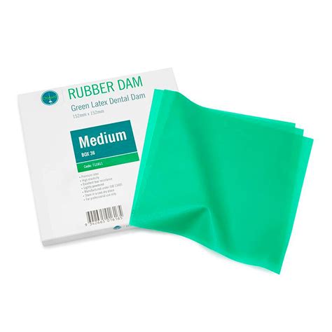 Ongard Latex Dental Dam Medium Green Mint 152mm X 152mm 36