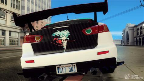 Mitsubishi Lancer Evolution X Miku Hatsune Itasha For Gta San Andreas