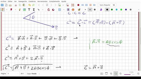 Demostraci N Magnitud De La Suma De Dos Vectores F Sica