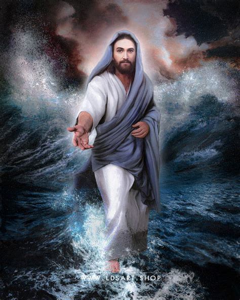 Jesus Christ Focus On Me Not The Storm Painting Lds Art Shop