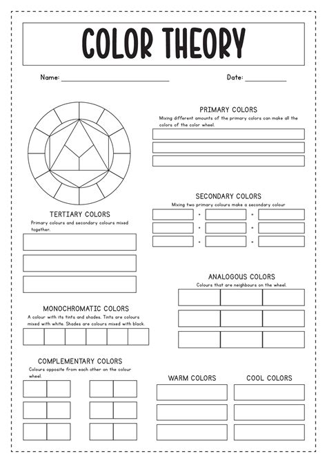 18 Color Theory Worksheets Printable Free PDF At Worksheeto