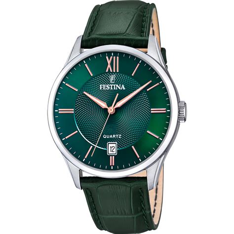 Reloj De Hombre Festina Classics F Con Esfera Verde