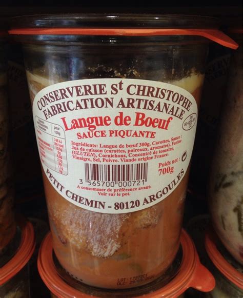 Langue de Bœuf Sauce piquante Conserverie St Christophe 700 g