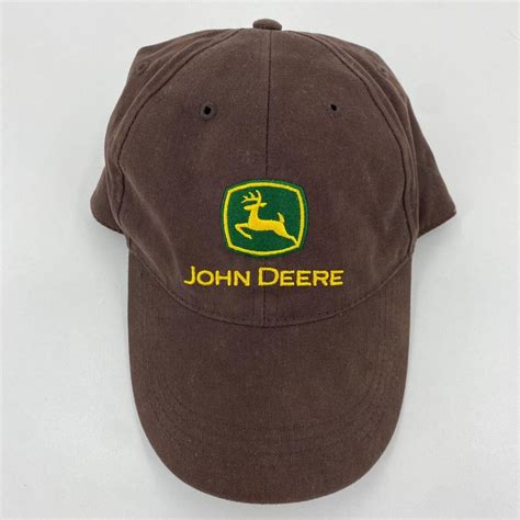 John Deere Strapback Hat Men S One Size Brown Depop