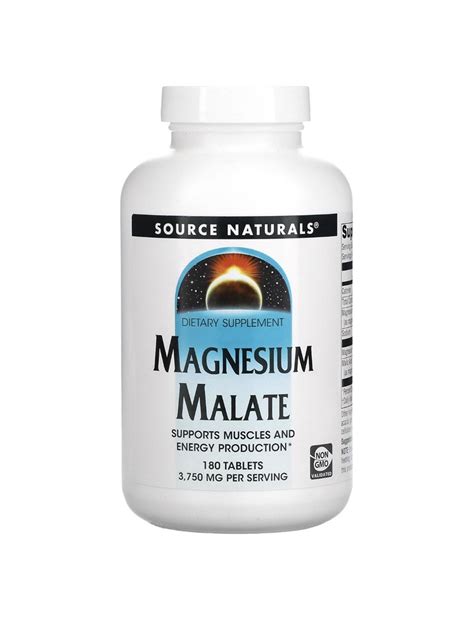 Магний малат, Magnesium Malate, 3750 мг, 180 табл. - купить с доставкой ...