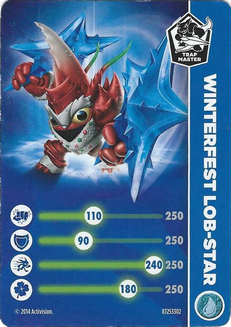 Winterfest Lob Star Skylanders Trap Team Cards