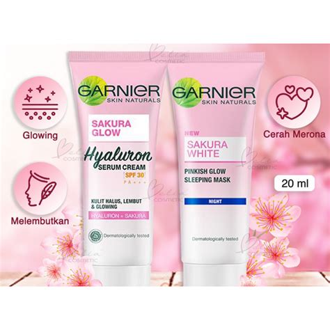 Jual Garnier Sakura Glow Hyaluron Serum Cream Ml Shopee Indonesia