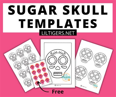 Free printable sugar skull templates