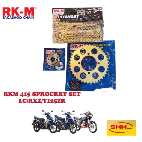 RKM 415 GOLD YAMAHA RXZ LC Y125ZR SPROCKET SET WITH CHAIN Shopee Malaysia