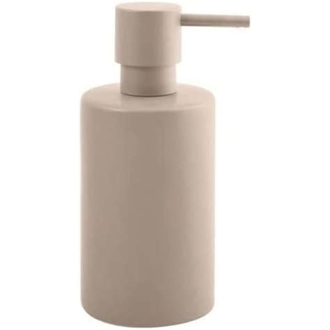 Distributeur De Savon C Ramique Tube Matt Taupe Mat U Cdiscount