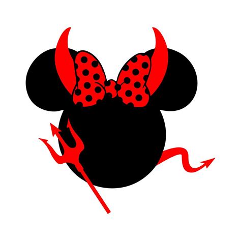 Halloween Evil Minnie Mouse Logo Svg Mickey Head Devil Svg Inspire