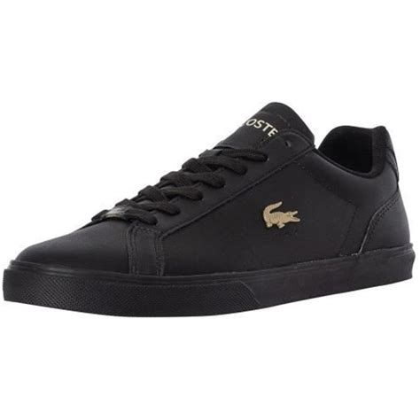 Lacoste Pour Des Hommes Baskets En Cuir Lerond Pro Cma Noir Noir