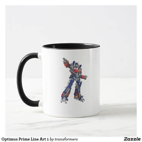 Optimus Prime Line Art 1 Marvel Mug Mugs Retro Art