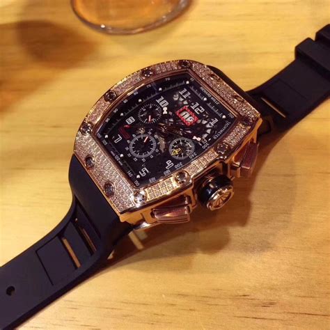 Richard Mille 11 Iced Out Watch Plugz Richard Mille Leather Watch