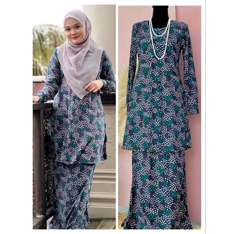 Kurung Aryssa Printed Raya Ironless Non Nursing By Aisymom Baju