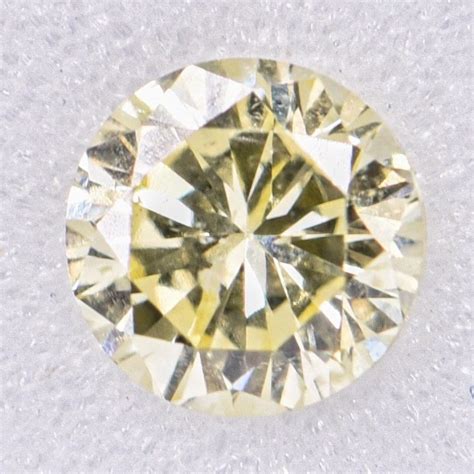 Pcs Diamond Ct Round Natural Fancy Light Yellow Si Vg