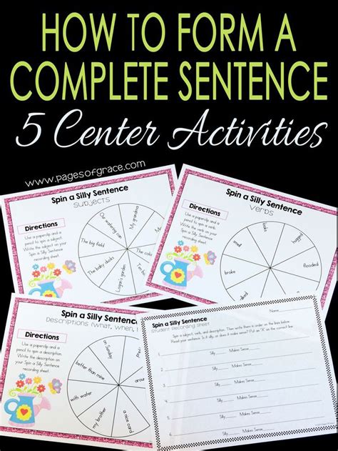 Build A Sentence May Center Activities Artofit