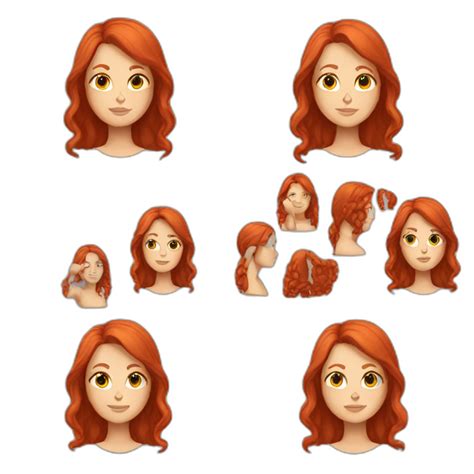 Business Red Hair Women Ai Emoji Generator