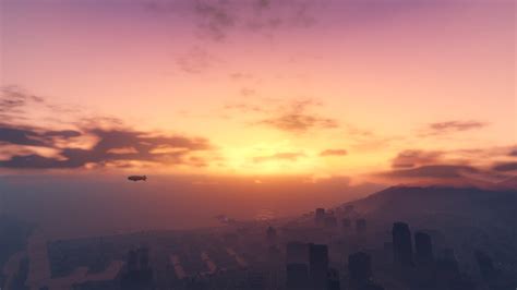 Sunrise Grand Theft Auto V Sunset Sea City Hd Wallpaper Wallpaper