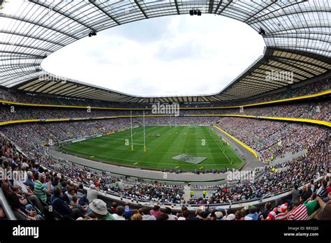 View inside a full Twickenham Stadium, London. Home of the English ...